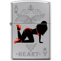 Zippo Lighter - Ace of Hearts Hi Polished Chrome Zippo Zippo   