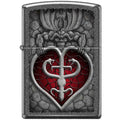 Zippo Lighter - Gargoyle And Heart Iron Stone Zippo Zippo   