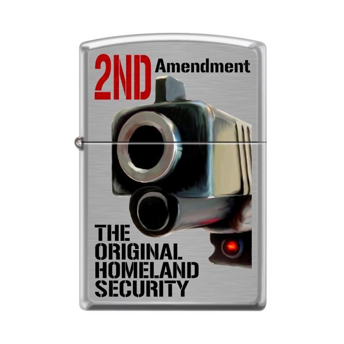 Zippo Lighter - Original Homeland Security Brushed Chrome Zippo Zippo   