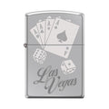 Zippo Lighter - Las Vegas Aces High Polish Chrome Zippo Zippo   