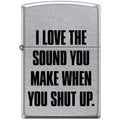 Zippo Lighter - I Love The Sound You Make Street Chrome Zippo Zippo   
