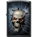 Zippo Lighter - Skull Broken Glass Black Matte Zippo Zippo   