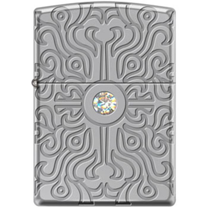 Zippo Lighter - Deep Carve With Large Swarovski Zippo Zippo   