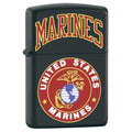 Zippo Lighter - Marines With Logo Black Matte Zippo Zippo   