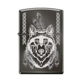 Zippo Lighter - Indian Wolf Black Ice Zippo Zippo   