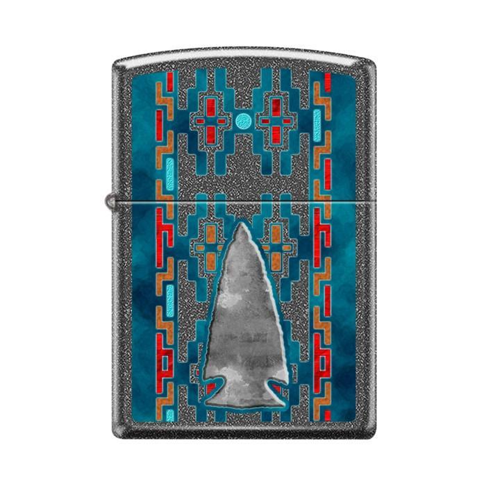 Zippo Lighter - Indian Pattern Arrow Head Ironstone Zippo Zippo   