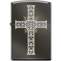 Zippo Lighter - Jewelry Heart & Cross Black Ice Zippo Zippo   