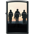 Zippo Lighter - Soldiers at Sunset Black Matte Zippo Zippo   