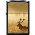 Zippo Lighter - Deer in Mist Black Matte Zippo Zippo   
