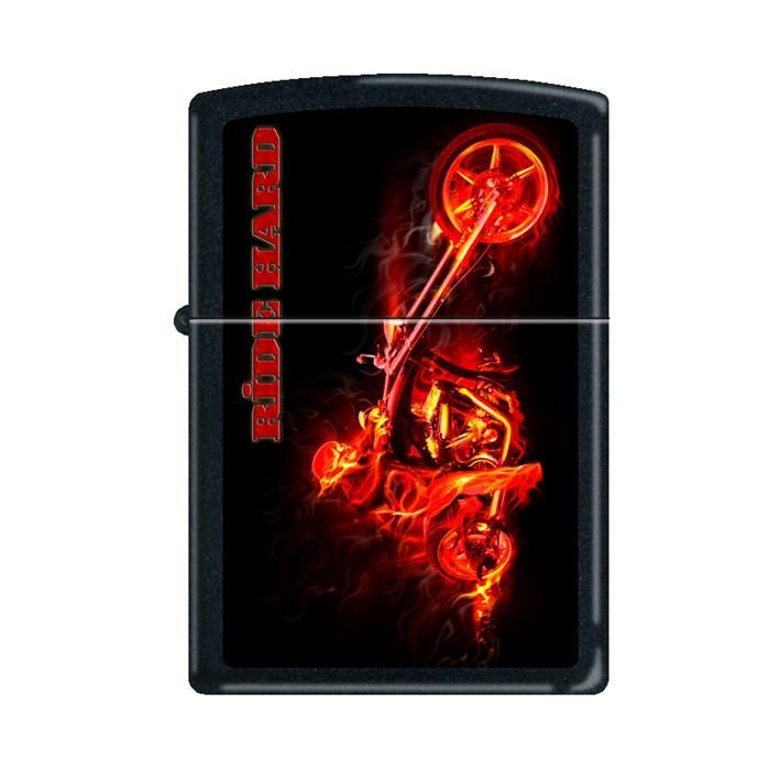 Zippo Lighter - Night Devil Black Matte Zippo Zippo   