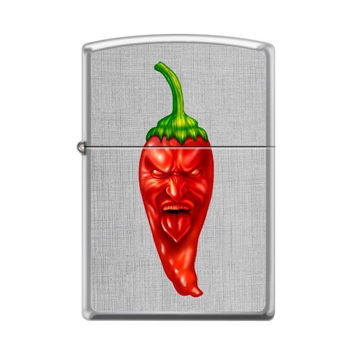 Zippo Lighter - Hot Red Pepper Linen Weave Zippo Zippo   