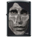 Zippo Lighter - Neal Taylor Skull Face Black Matte Zippo Zippo   