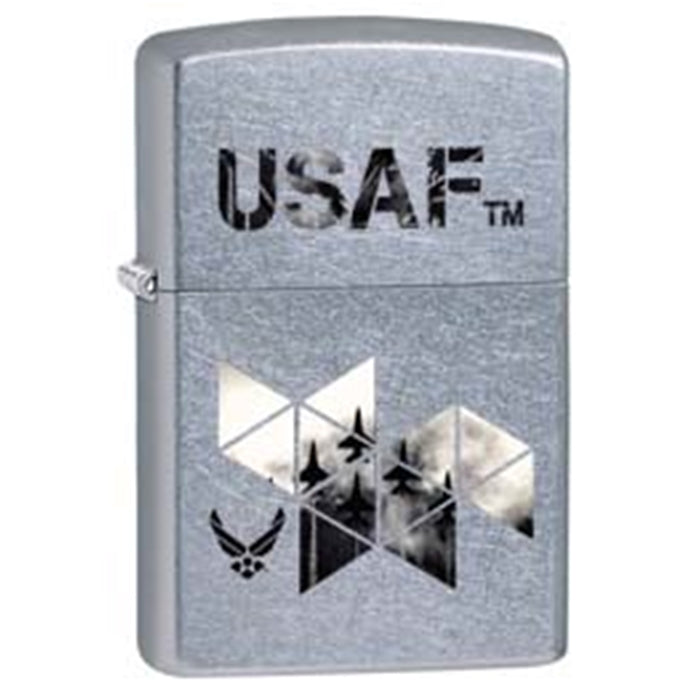 Zippo Lighter - USAF Jets Street Chrome Zippo Zippo   