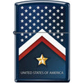 Zippo Lighter - Stars and Stripes Navy Matte Zippo Zippo   