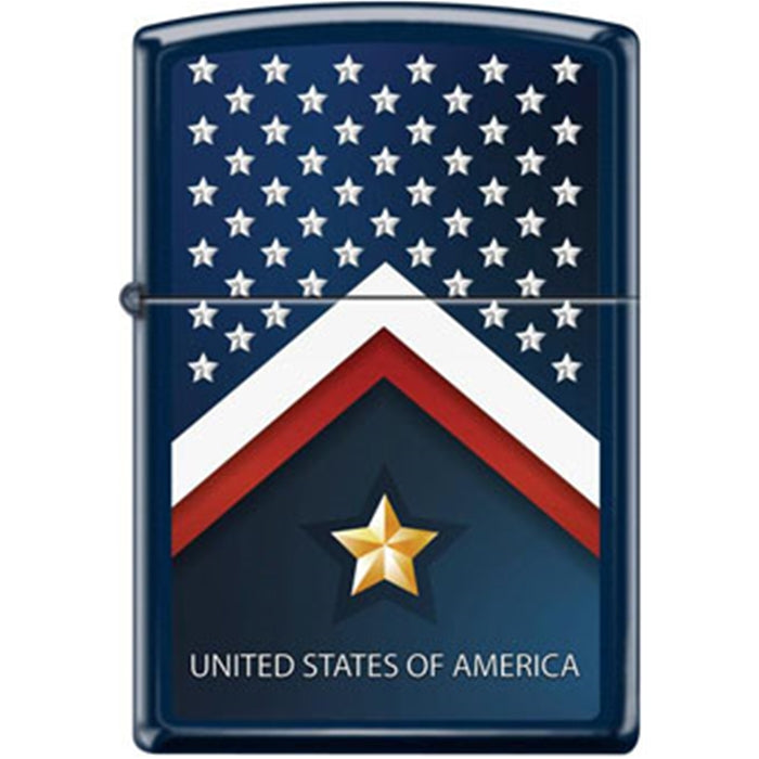 Zippo Lighter - Stars and Stripes Navy Matte Zippo Zippo   
