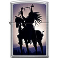 Zippo Lighter - Indian on Horse Street Chrome Zippo Zippo   