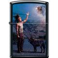 Zippo Lighter - Indian with Animals Black Matte Zippo Zippo   