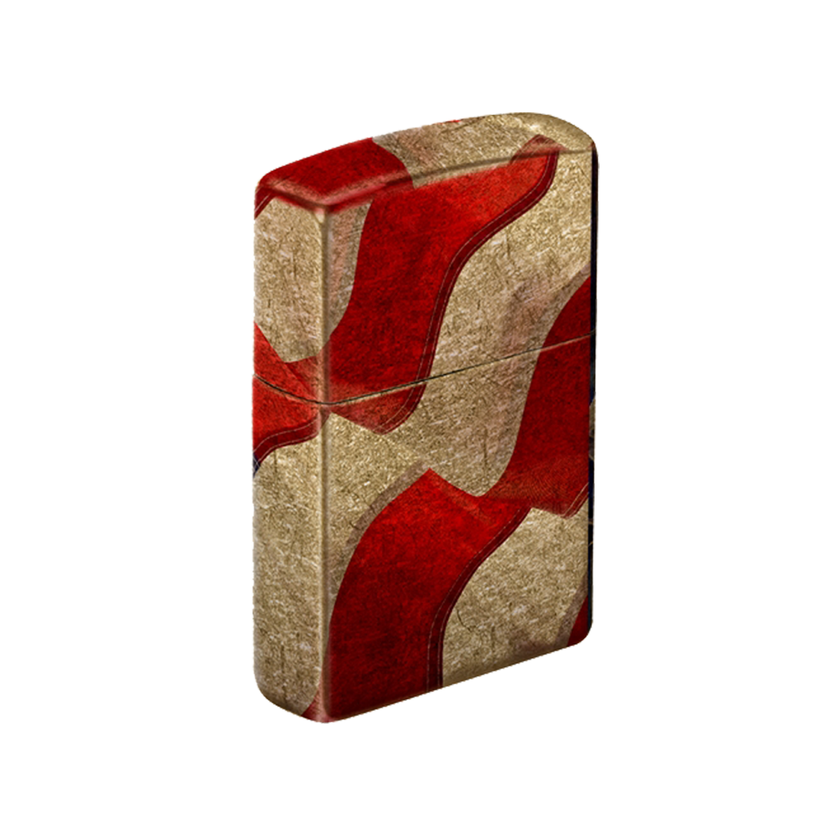 Zippo Lighter - All over American Flag Brass Finish