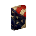 Zippo Lighter - All over American Flag Brass Finish