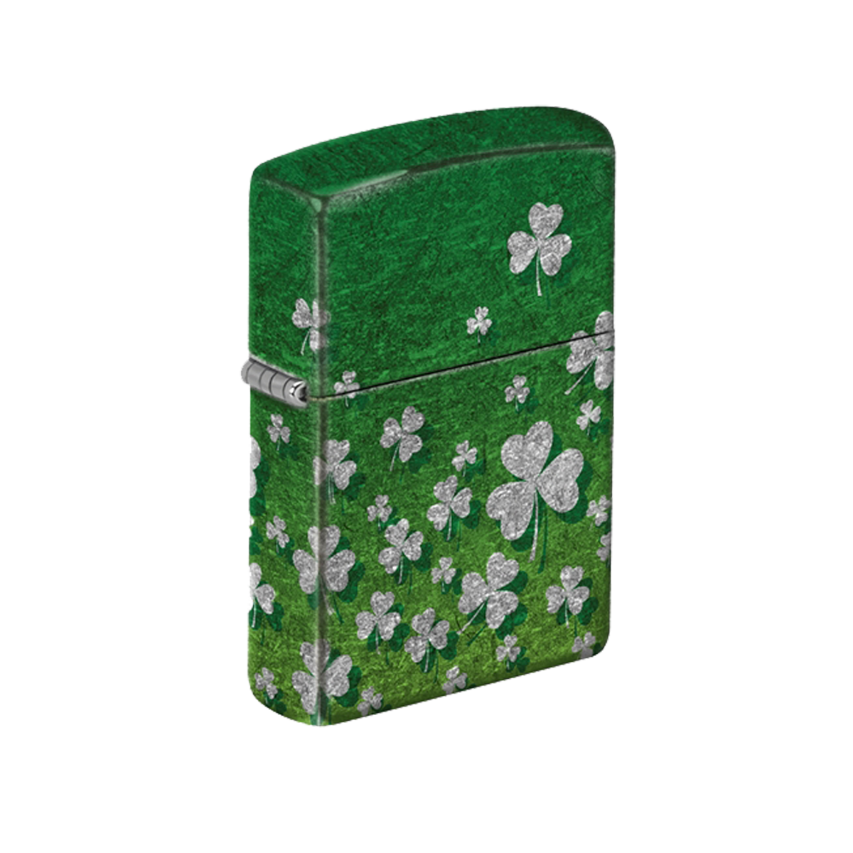 Zippo Lighter - Ombre Green Shamrock Chrome Finish