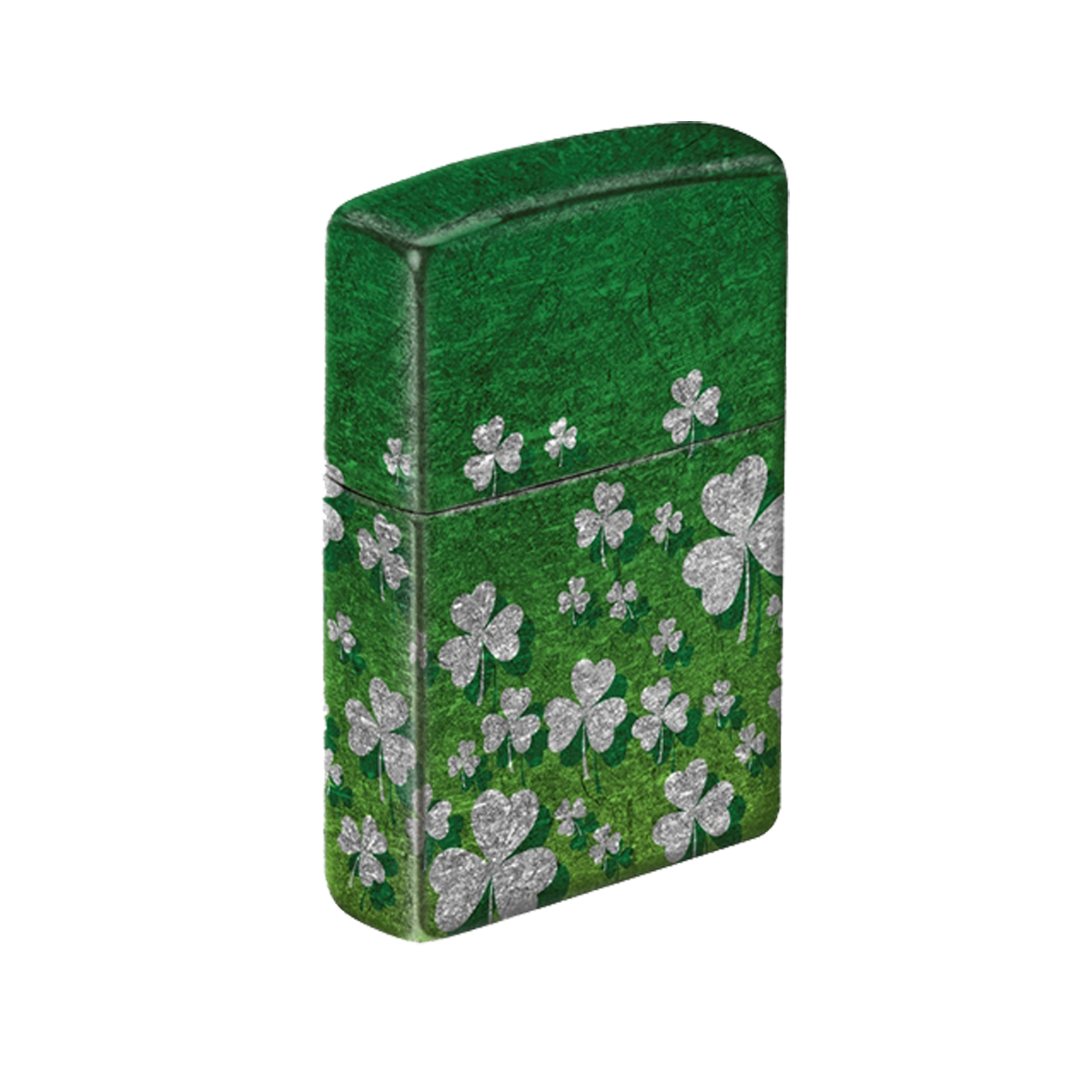 Zippo Lighter - Ombre Green Shamrock Chrome Finish