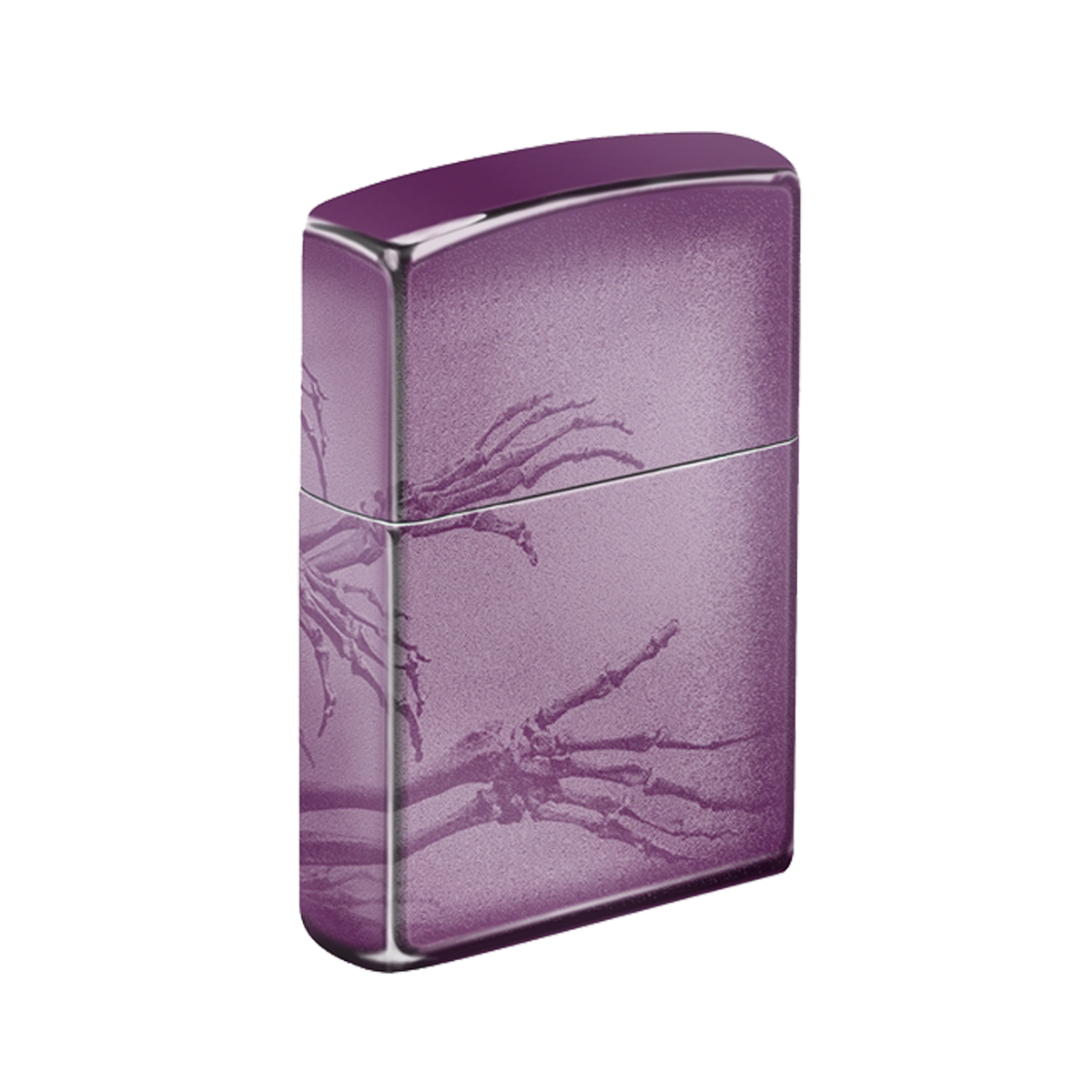 Zippo Lighter - Zombie Skeletons Purple Finish