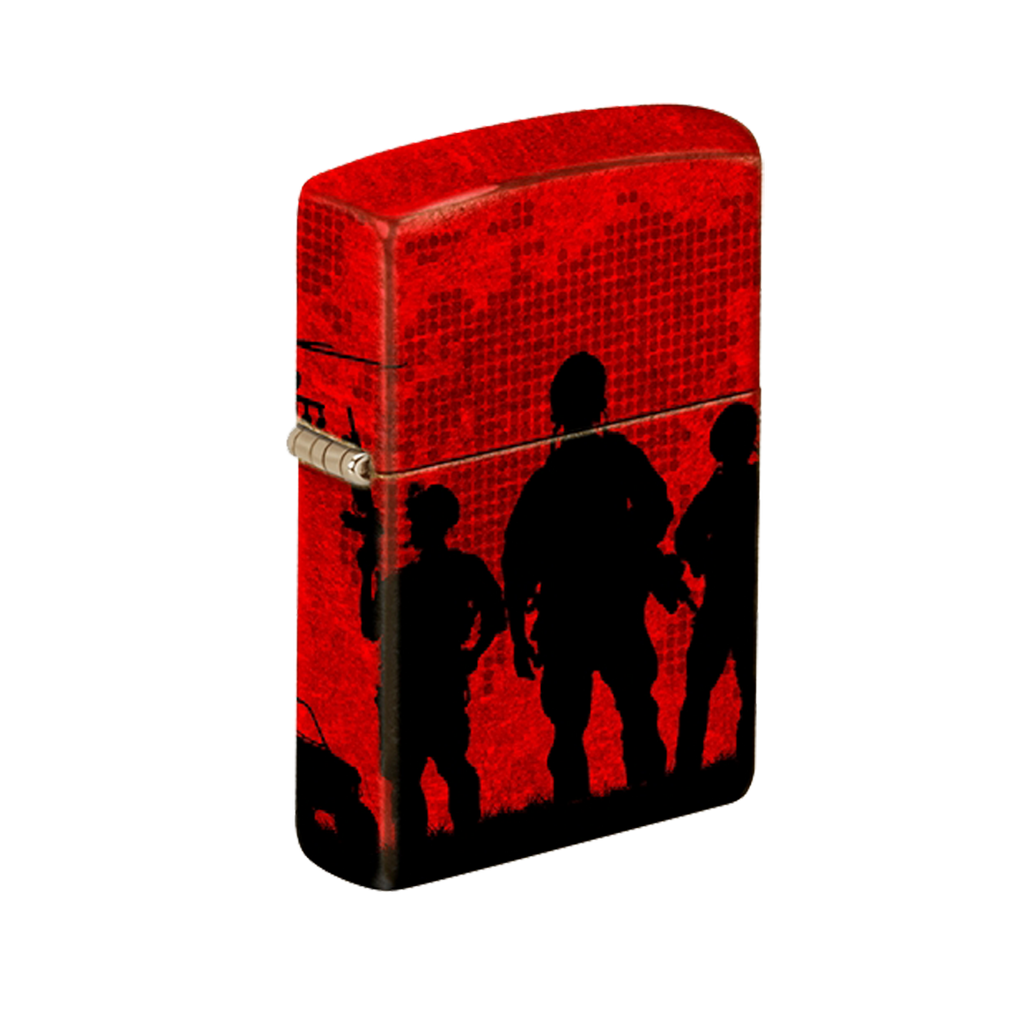 Zippo Lighter - Soldiers Red Sky