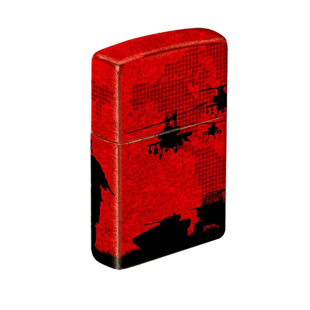 Zippo Lighter - Soldiers Red Sky
