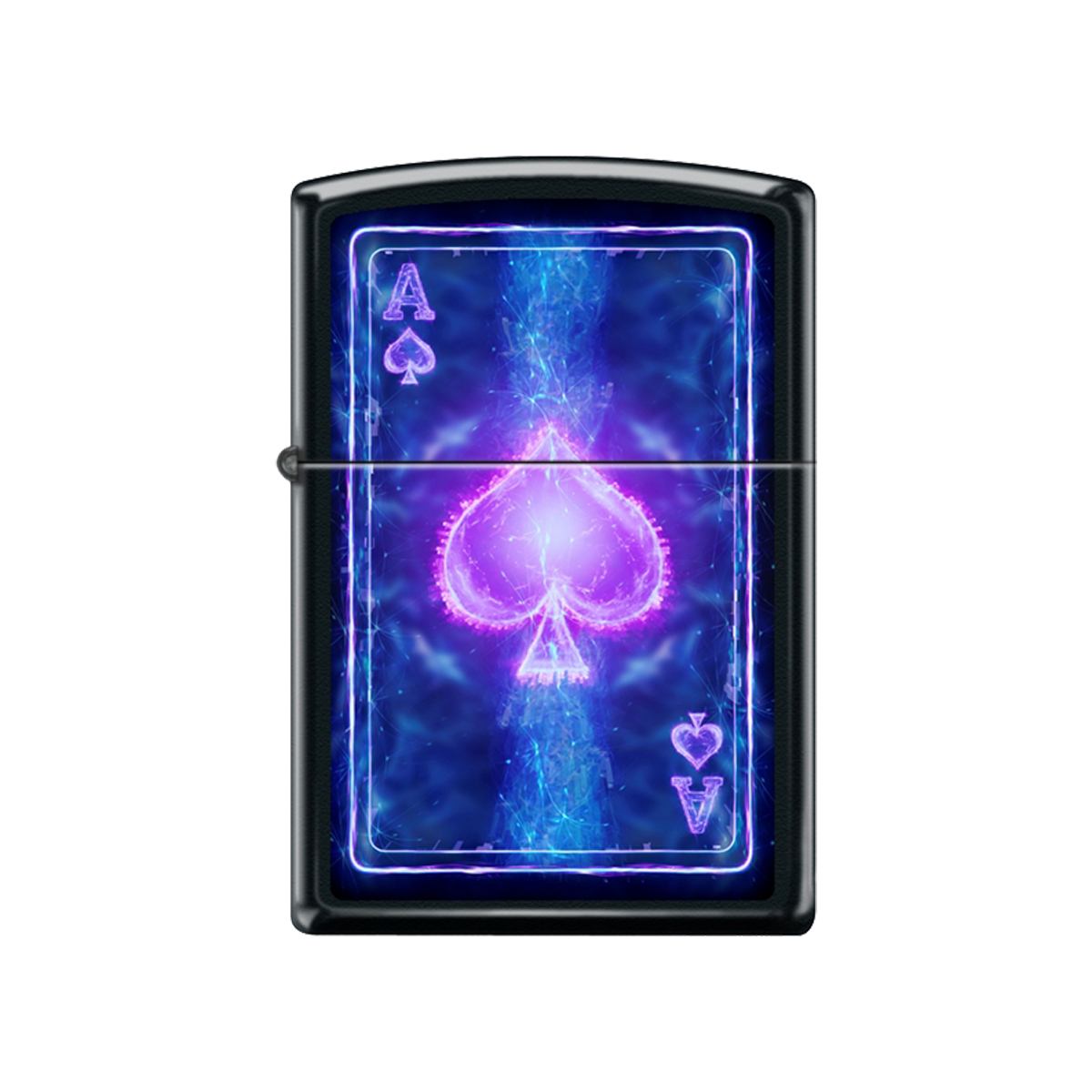 Zippo Lighter - Black Light Ace of Spades