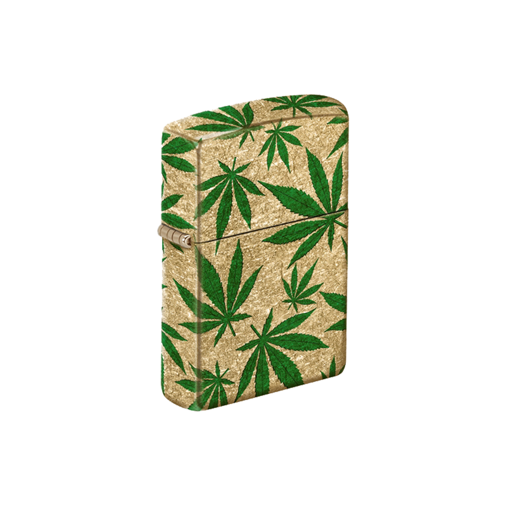 Zippo Lighter - Cannabis Brass Finish