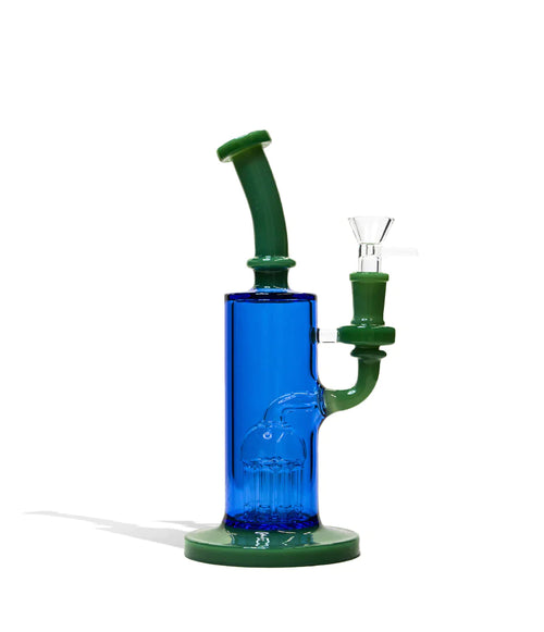 Dual Colored Water Pipe with 8 Arm Tree Perc - 9 Inch Cannabis Accessories Lighter USA Green  