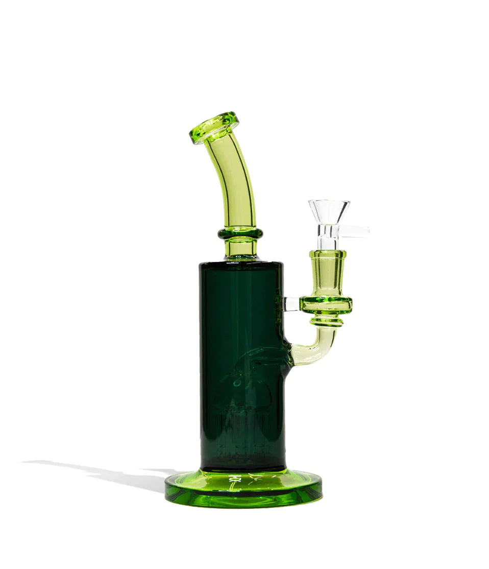 Dual Colored Water Pipe with 8 Arm Tree Perc - 9 Inch Cannabis Accessories Lighter USA Light Green  