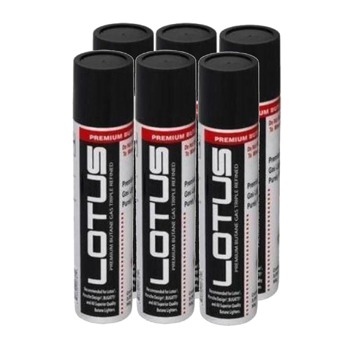 Lotus Premium Butane Gas Lighter Lotus 90mL 6 Pack 