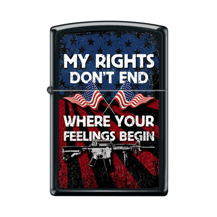 Zippo Lighter - My Rights Don't End