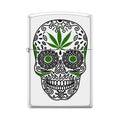 Zippo Lighter - Black Light Cannabis Sugar Skull