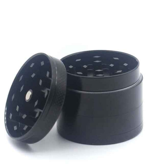 1" 4-Piece Magnetized Herbal Grinder - Black