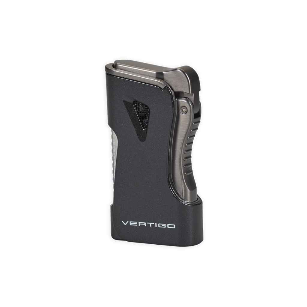 Vertigo Nitro Double Torch Lighter with Cigar Punch Lighter Vertigo Black  