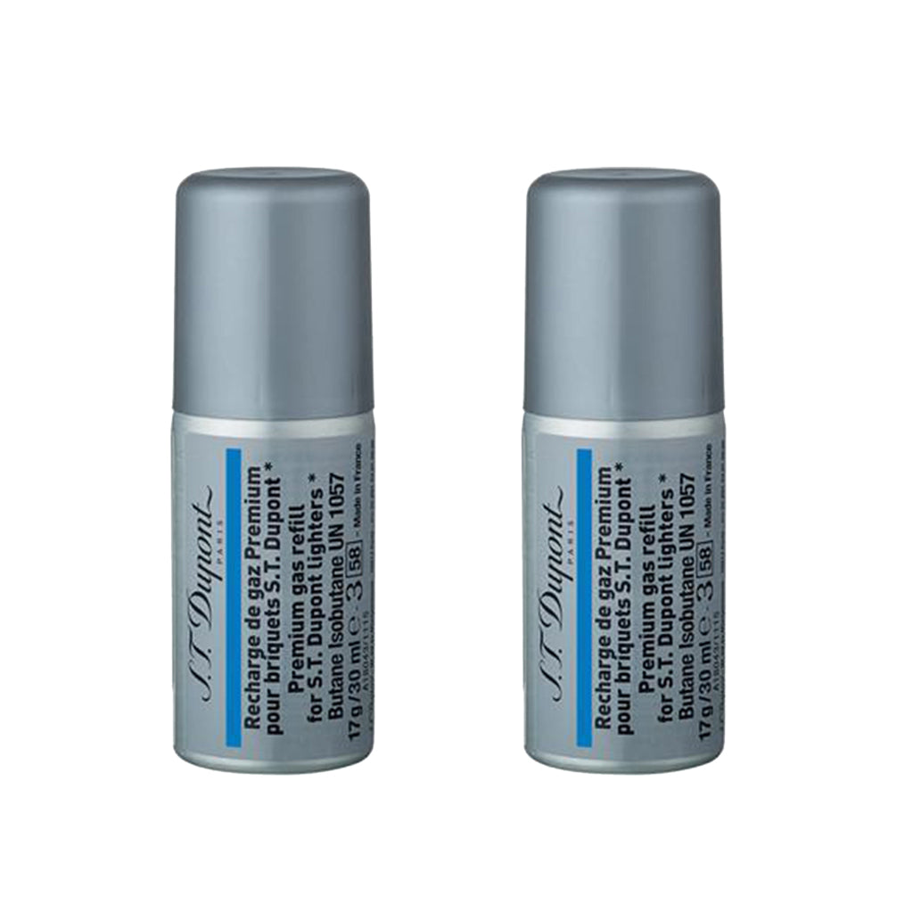 S.T. Dupont Premium Butane 30mL - Blue Lighter S.T. Dupont 2 Pack  