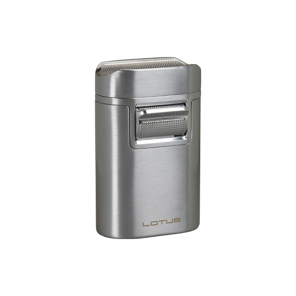 Lotus Brawn Quadruple Table Top Torch Lighter Lighter Lotus Chrome  
