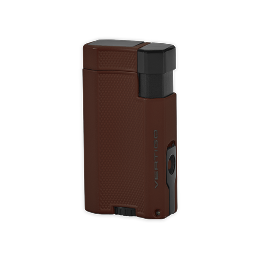 Vertigo Delegate Dual Flame Torch Lighter with Cigar Punch Lighter Vertigo Brown Crackle  