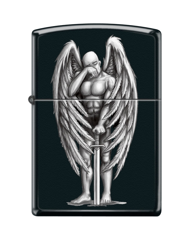 Zippo Lighter - Tired Angel Warrior Zippo Zippo   