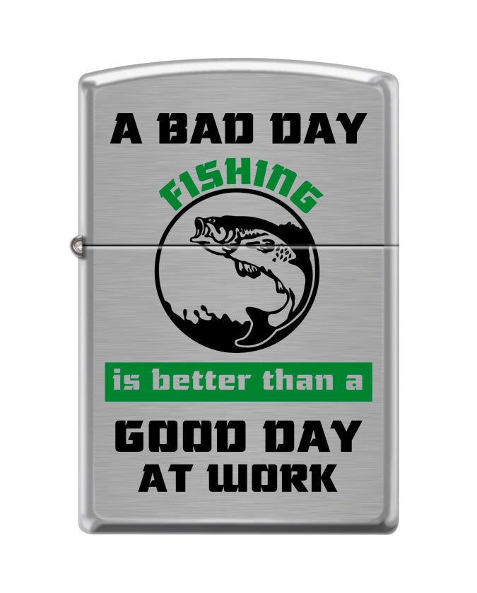 Zippo Lighter - Bad Day Fishing Zippo Zippo   