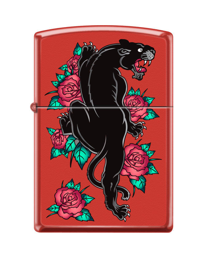 Zippo Lighter - Panther w/ Roses Zippo Zippo   