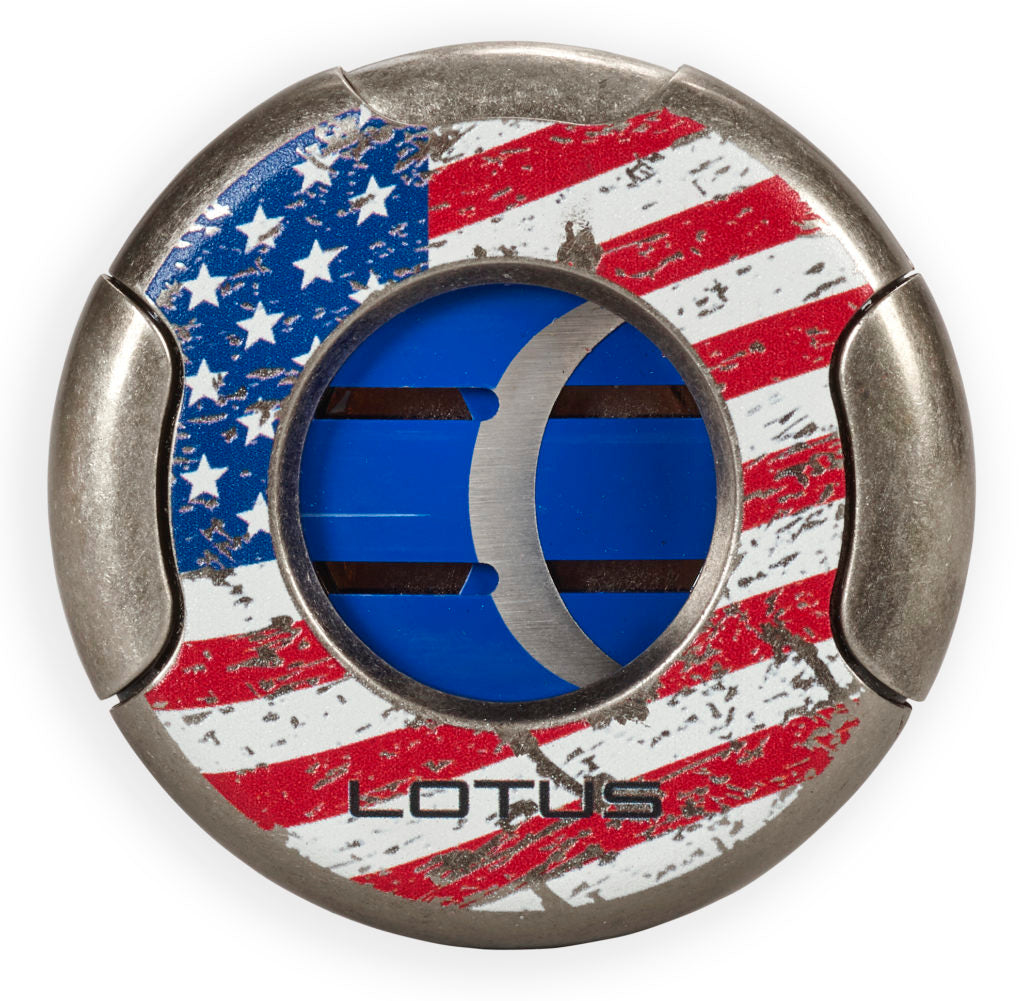Lotus Meteor Round 64 RG Cigar Cutter Smoking Accessories Lotus Flag  