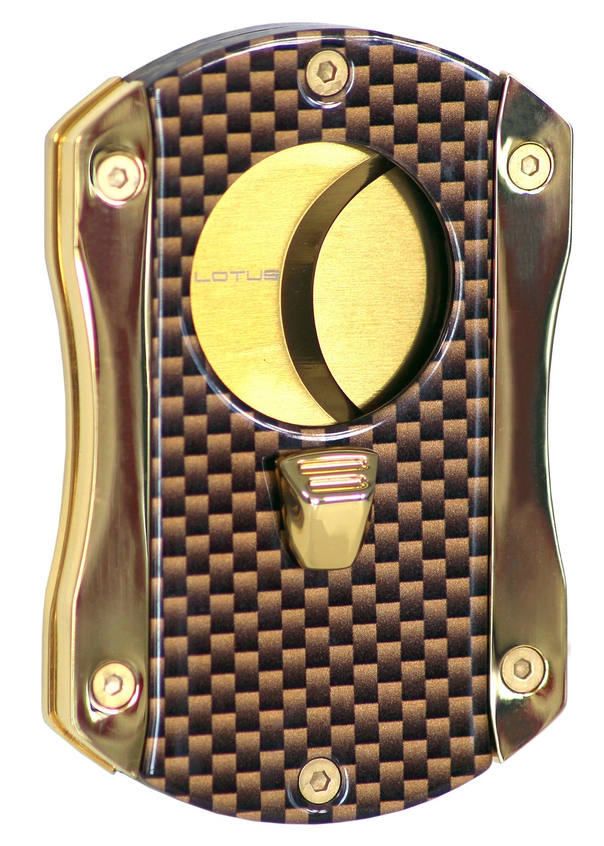Lotus Cut 400 Deception Serrated Cigar Cutter Smoking Accessories Lotus Gold Carbon Fiber  