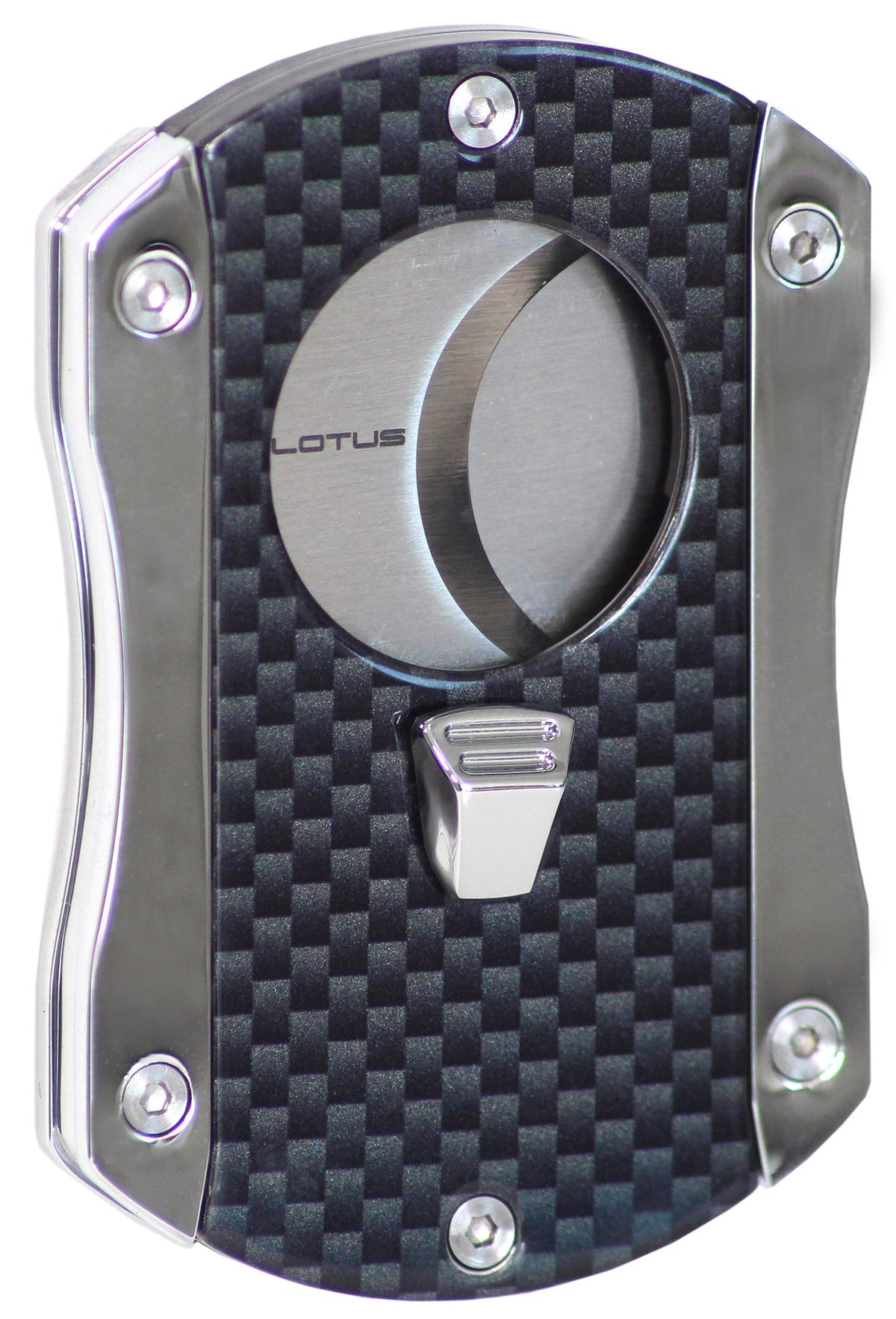 Lotus Cut 400 Deception Serrated Cigar Cutter Smoking Accessories Lotus Chrome Carbon Fiber  