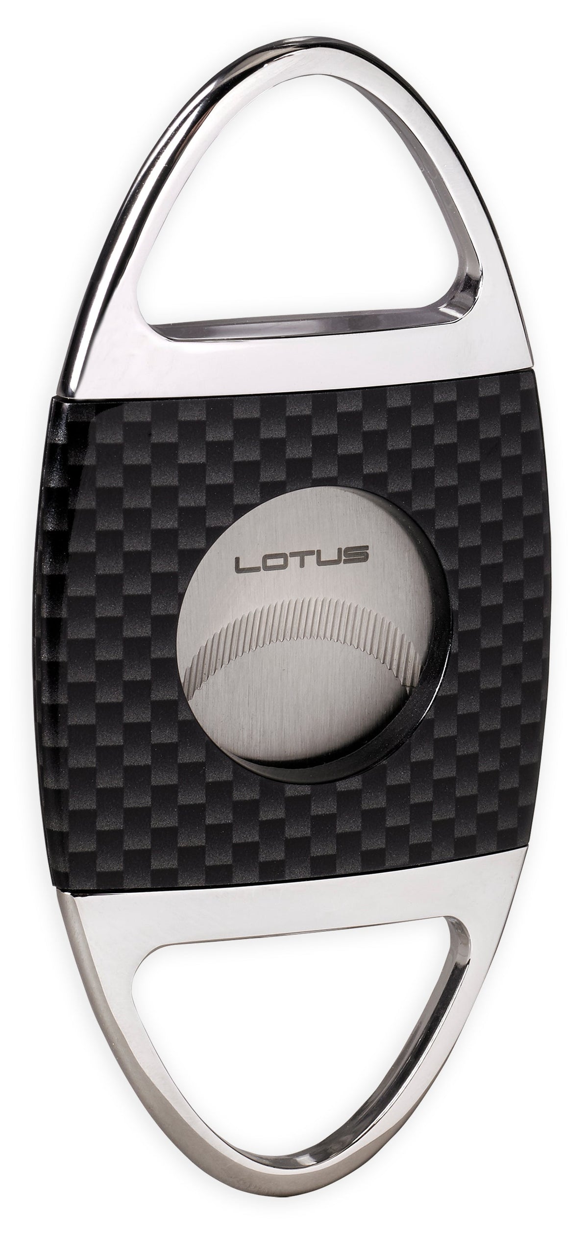 Lotus Jaws Serrated Cigar Cutter Smoking Accessories Lotus Black Carbon Fiber & Chrome  
