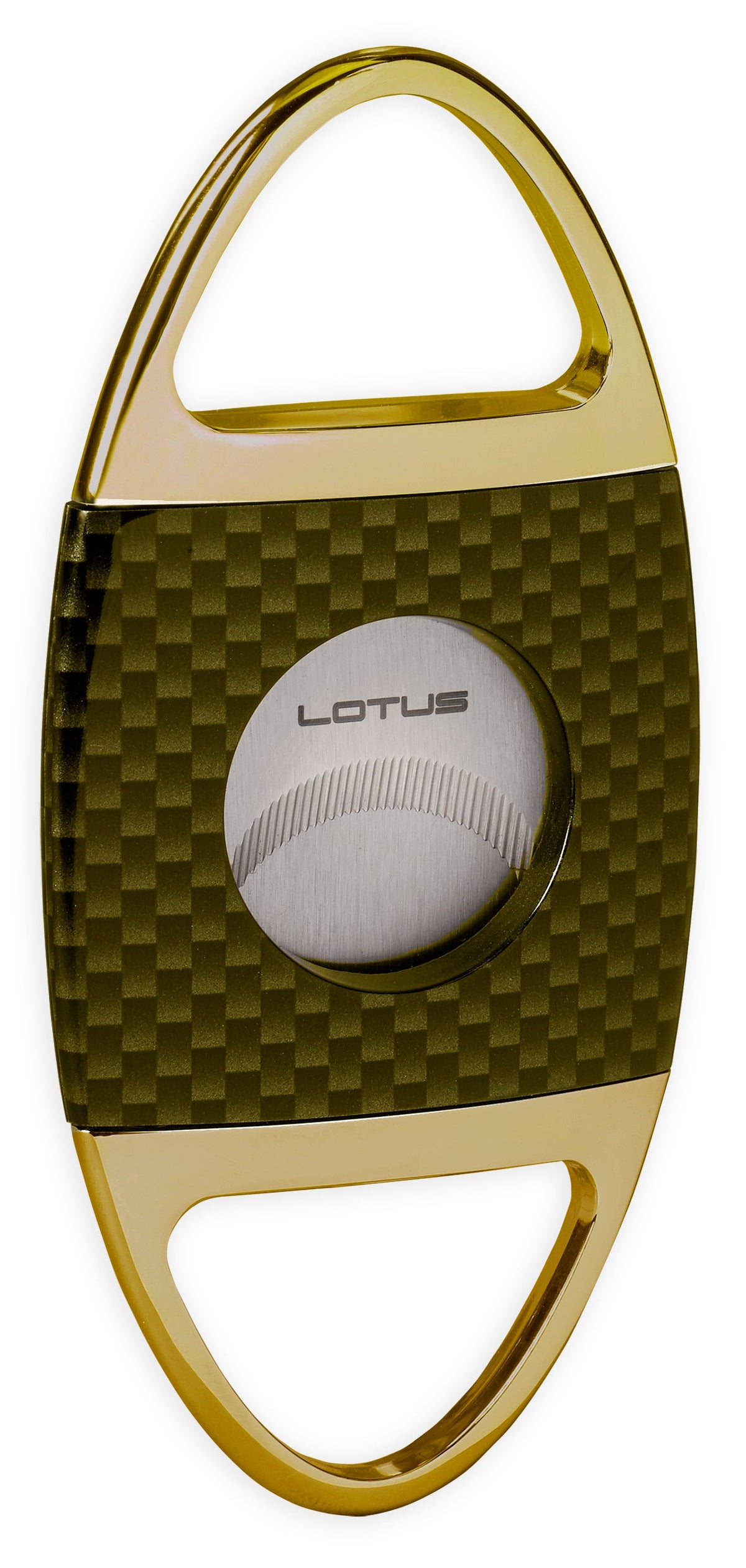 Lotus Jaws Serrated Cigar Cutter Smoking Accessories Lotus Black & Carbon Fiber Gold  