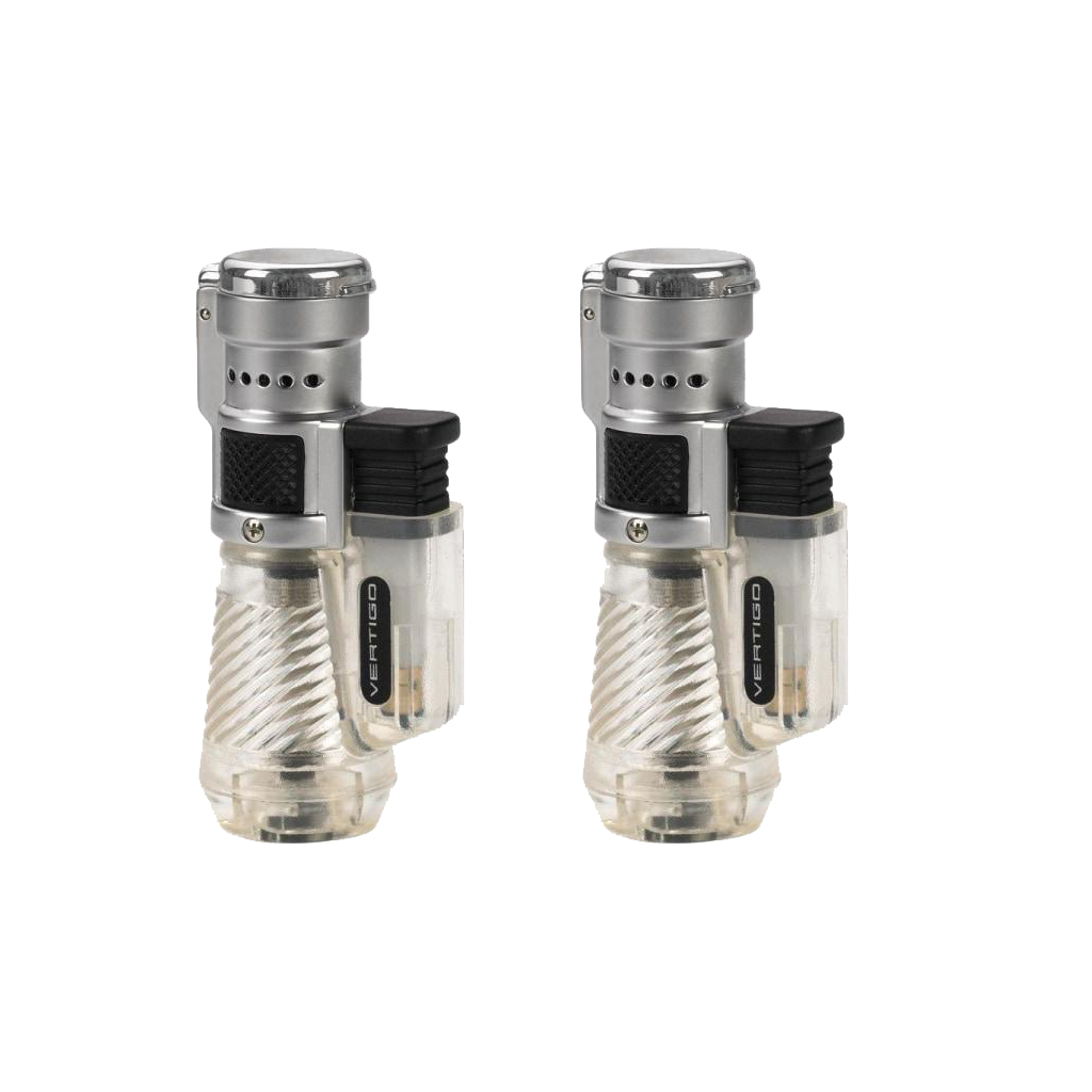 Vertigo Cyclone Triple Torch Lighter Lighter Vertigo Clear 2 Pack 