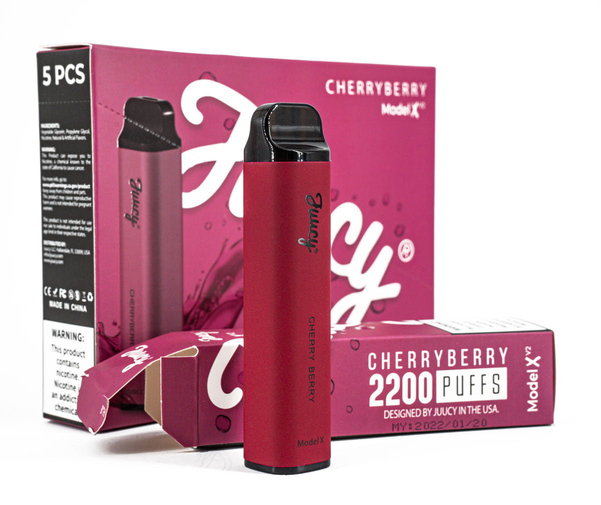 Juucy Model Xv2 Disposable Vape - 2200 Puffs Vape Juice Juucy Cherry Berry  